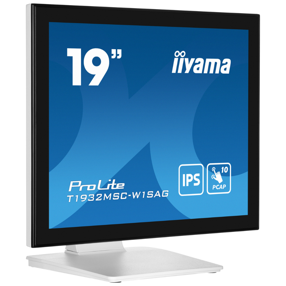 Монитор сенсорный IPS Iiyama T1932MSC-W1SAG безрамочный экран 19" Белый (98801e63) - фото 2