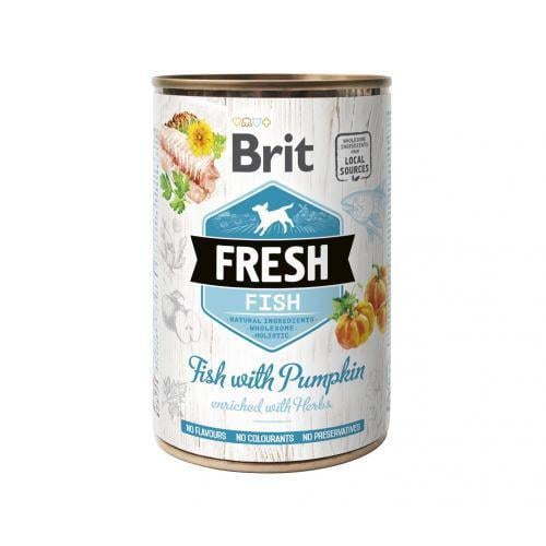 Корм консервированный для собак Brit Fresh Fish/Pumpkin с рыбой и тыквой 400 г
