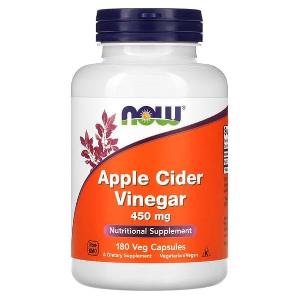 Яблочный уксус Now Foods Apple Cider Vinegar 450 мг 180 кап. (1313)