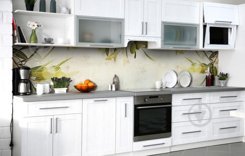 Скинали на кухню Zatarga «Марокканские оливки» 650х2500 мм виниловая 3Д наклейка кухонный фартук самоклеящаяся