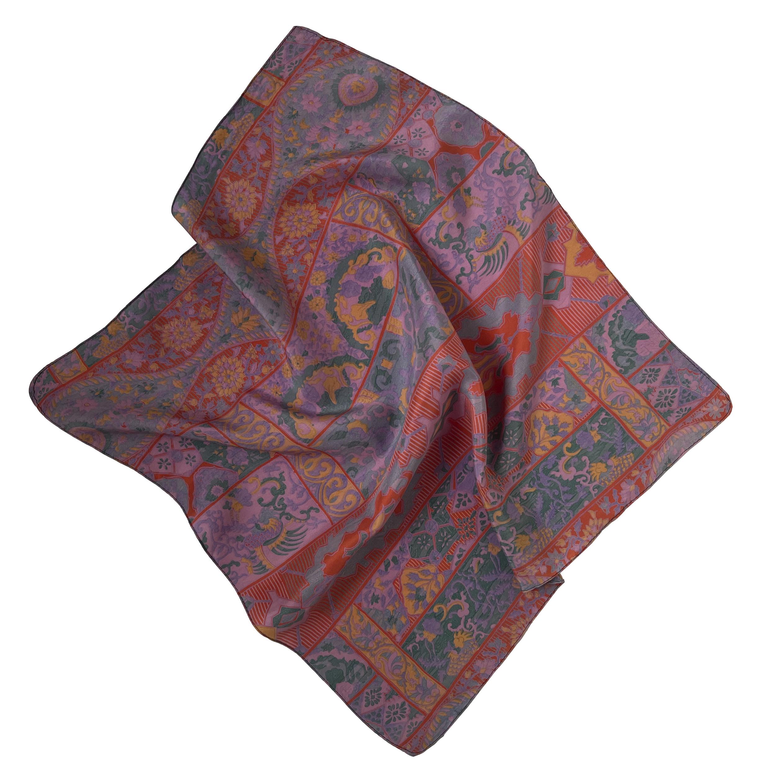 Натуральный шелковый платок Silk Route 50х50 см Розовый (1274)