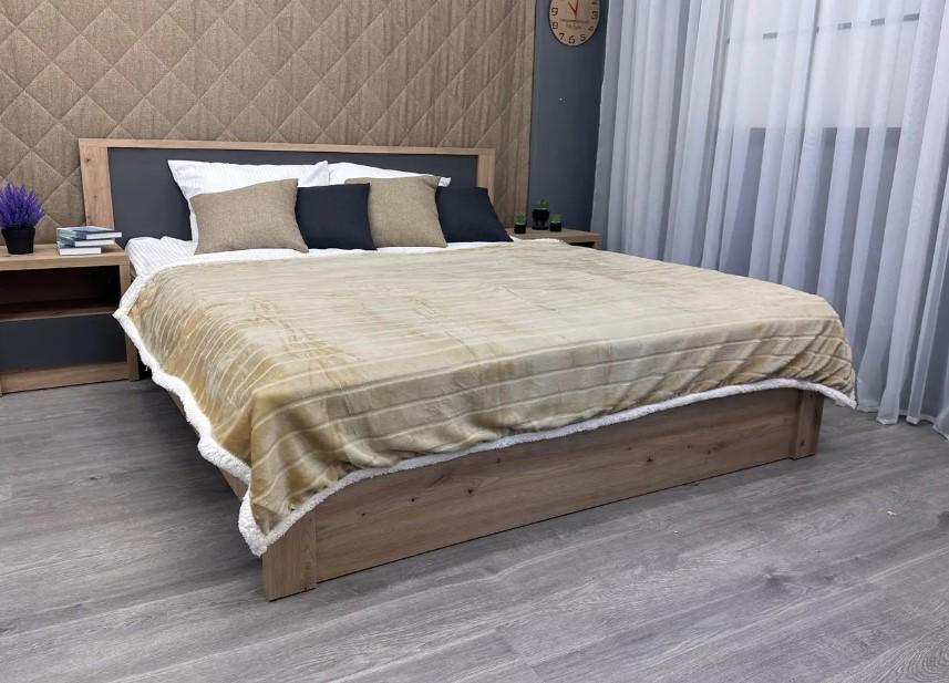 Плед двосторонній Рельєфні полоски штучна овчина 155х200 см Пісочний/Білий (87-073) - фото 3 Плед двосторонній Рельєфні полоски штучна овчина 155х200 см Пісочний/Білий (87-073) - фото 3