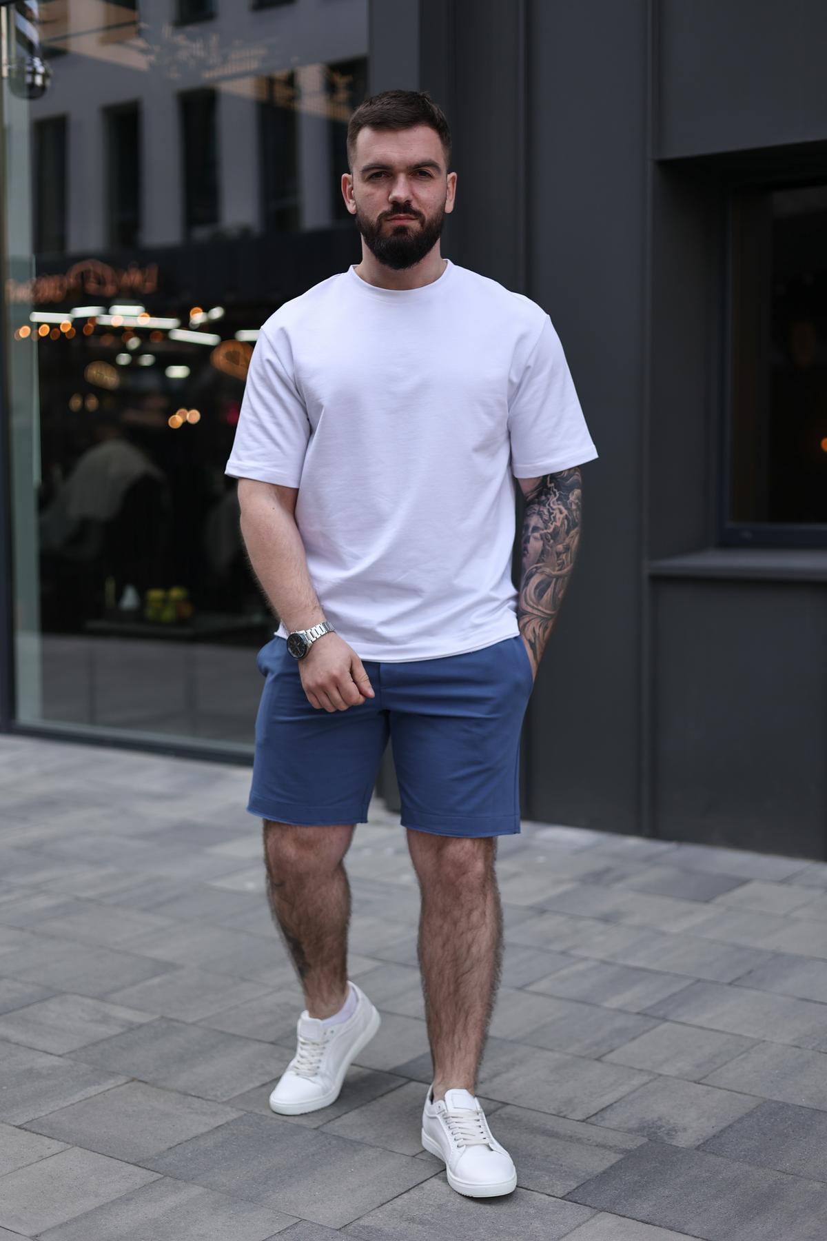 Комплект мужской летний BREEZE оверсайз 4XL Бело-синий (1576420348/6/7) - фото 4 Комплект мужской летний BREEZE оверсайз 4XL Бело-синий (1576420348/6/7) - фото 4