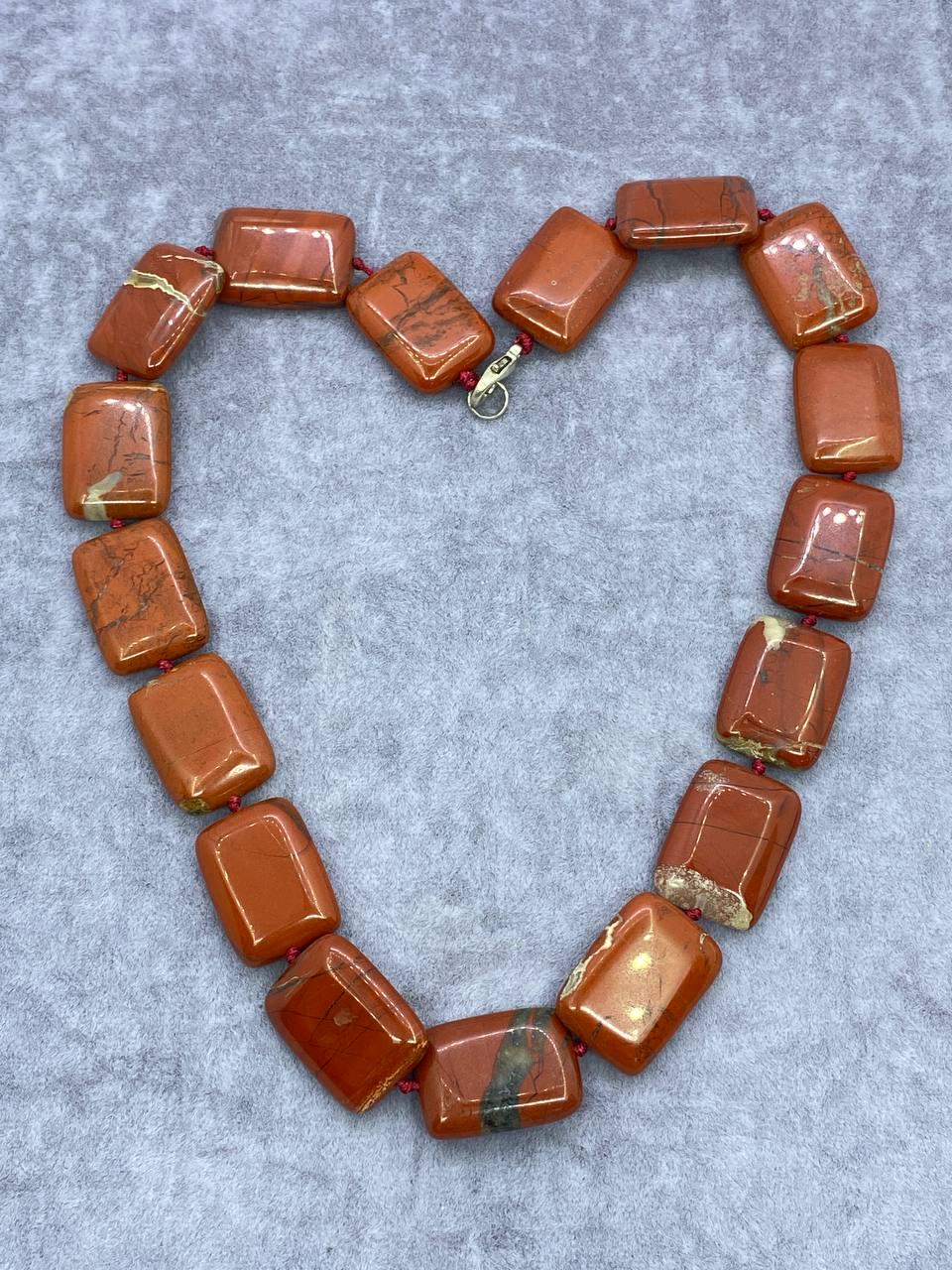 Бусы яшма 44 см Коричневый (1534-1)