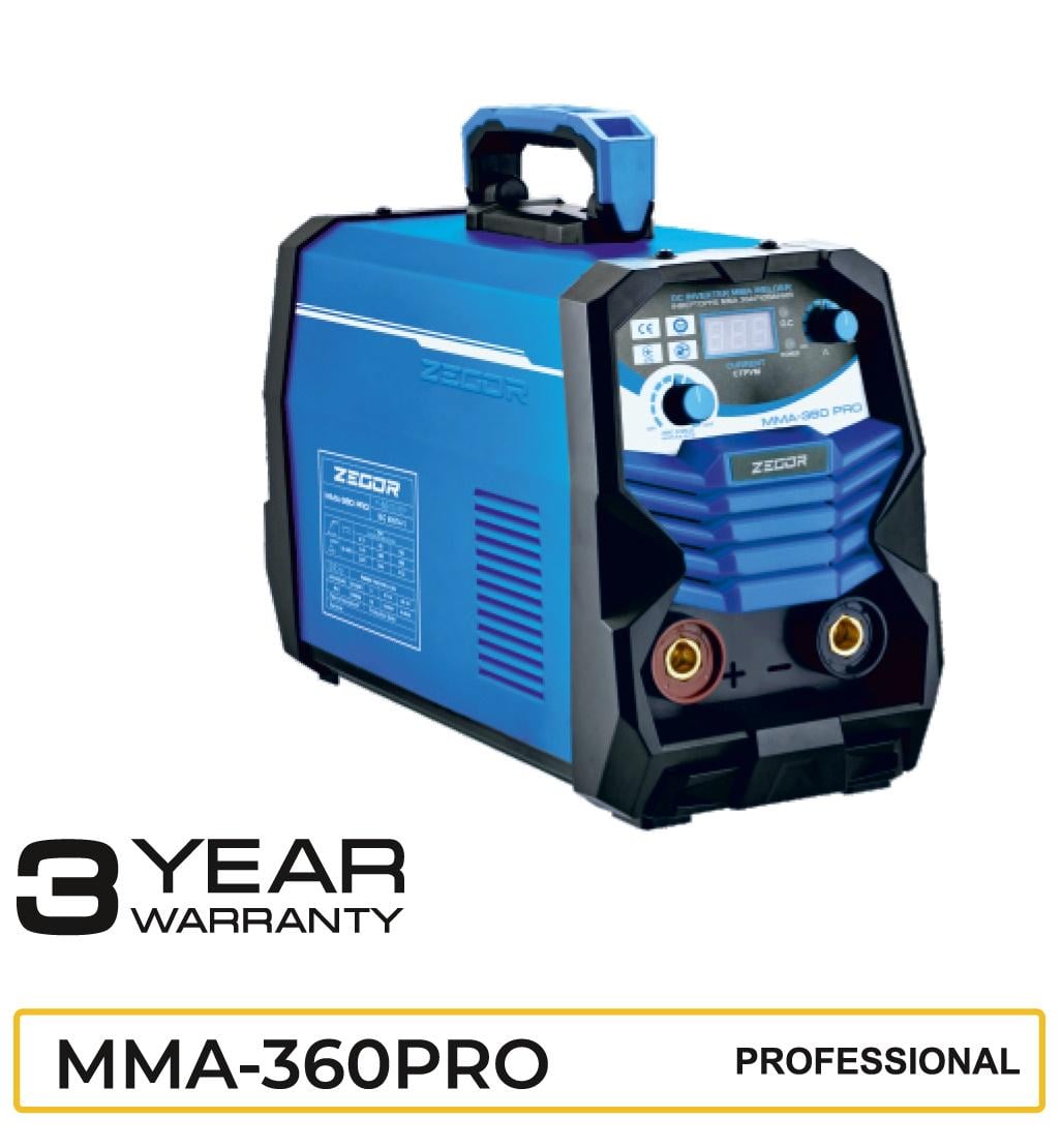 Сварочный аппарат инверторный Zegor MMA-360 PRO/IGBT 6,2 кВт MMA (MMA-360 Pro) - фото 11 Сварочный аппарат инверторный Zegor MMA-360 PRO/IGBT 6,2 кВт MMA (MMA-360 Pro) - фото 11