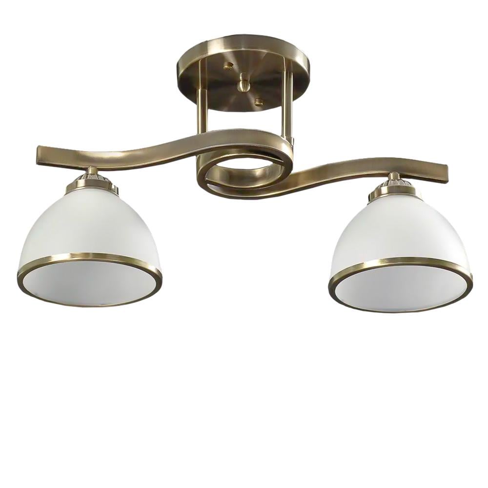 Люстра потолочная Light House SH-19275/2A AB плафоны с каймой Бронзовый/Белый