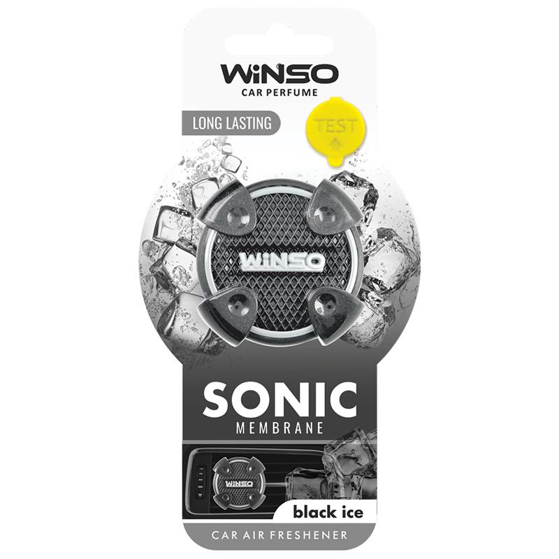 Ароматизатор WINSO Sonic мембранный на дефлектор Black Ice (531120)