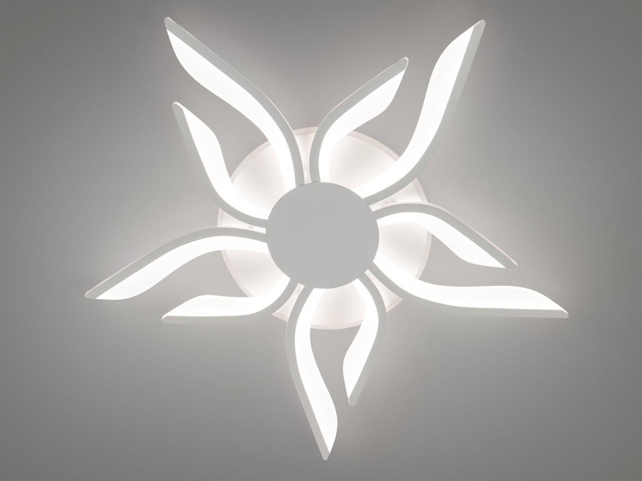 Люстра LED 2482-5+5WH-LS в дитячу з диммером 82W на 12 м2 Білий (2556172815)