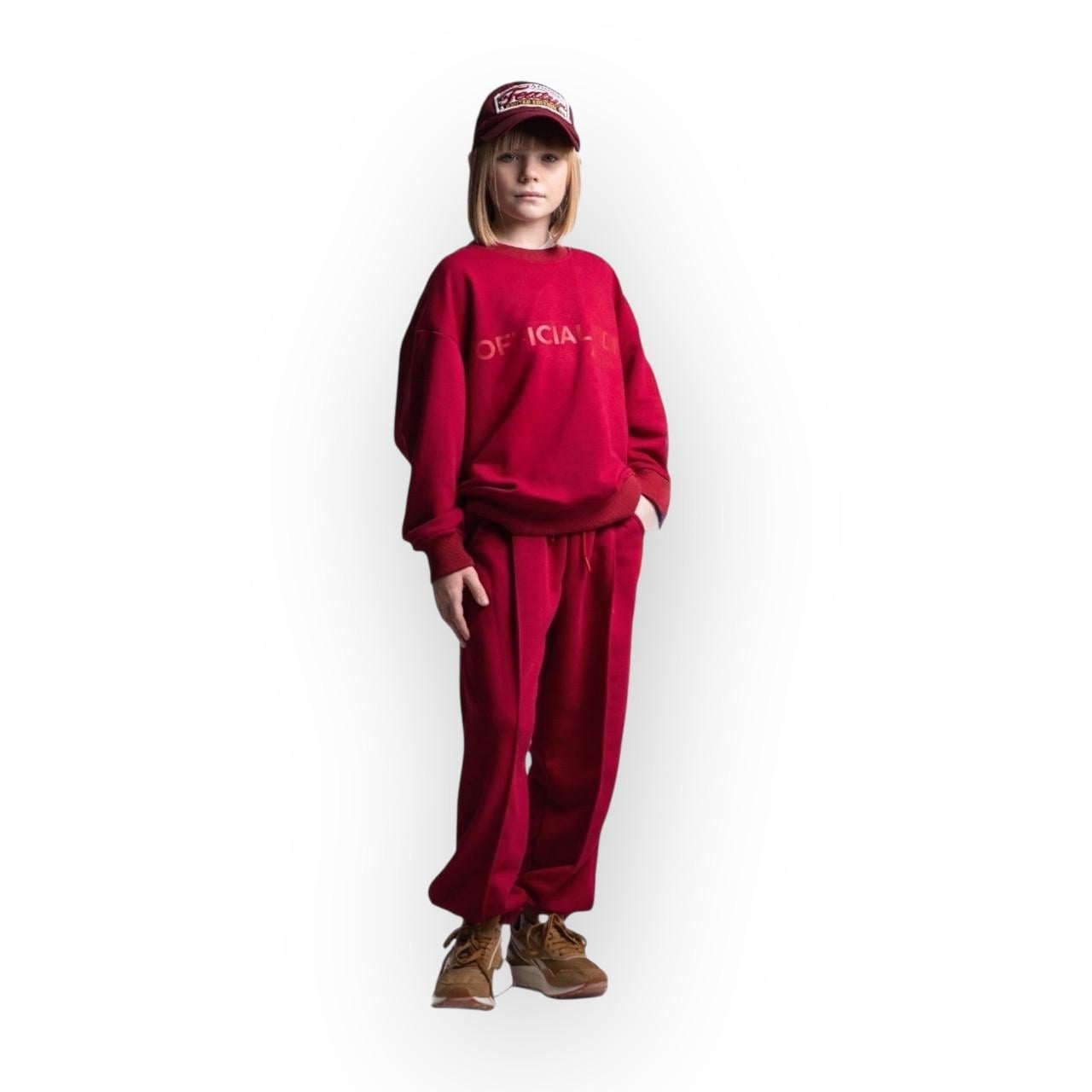 Спортивный костюм для девочки OV2U 152 см Бордовый (29551085)