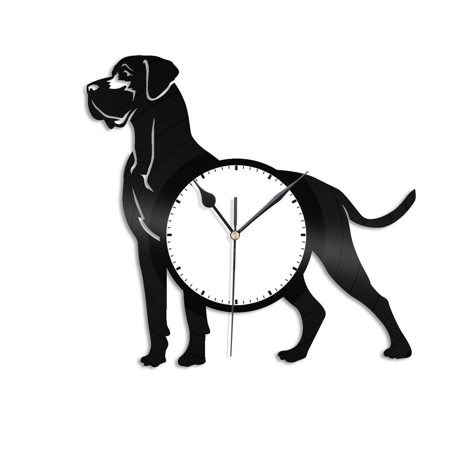 Часы настенные Немецкий дог 1780 из виниловой пластинки