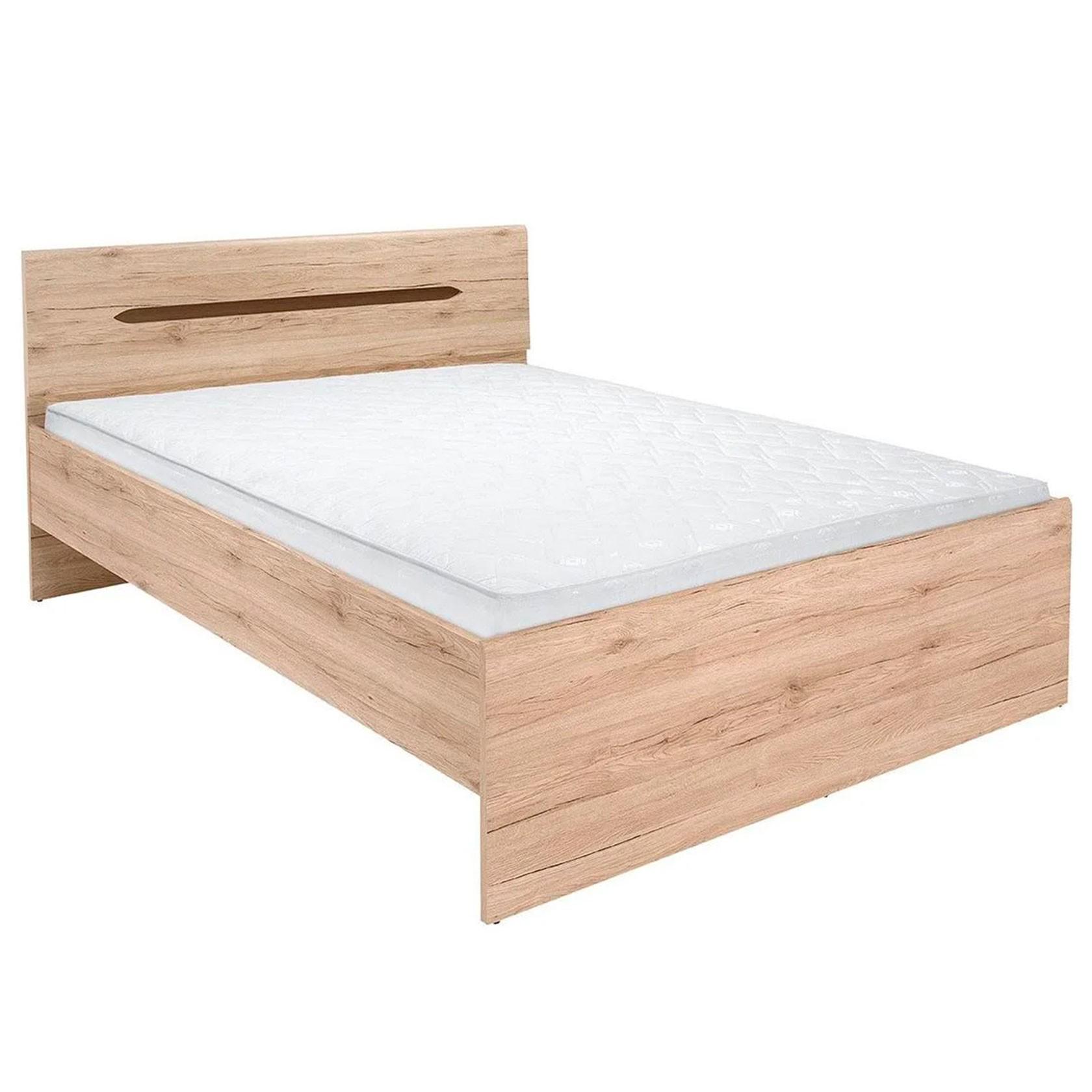 Кровать двуспальная Gerbor Эльпассо LOZ160 160х200 см Дуб Сан-Ремо Светлый (39635)