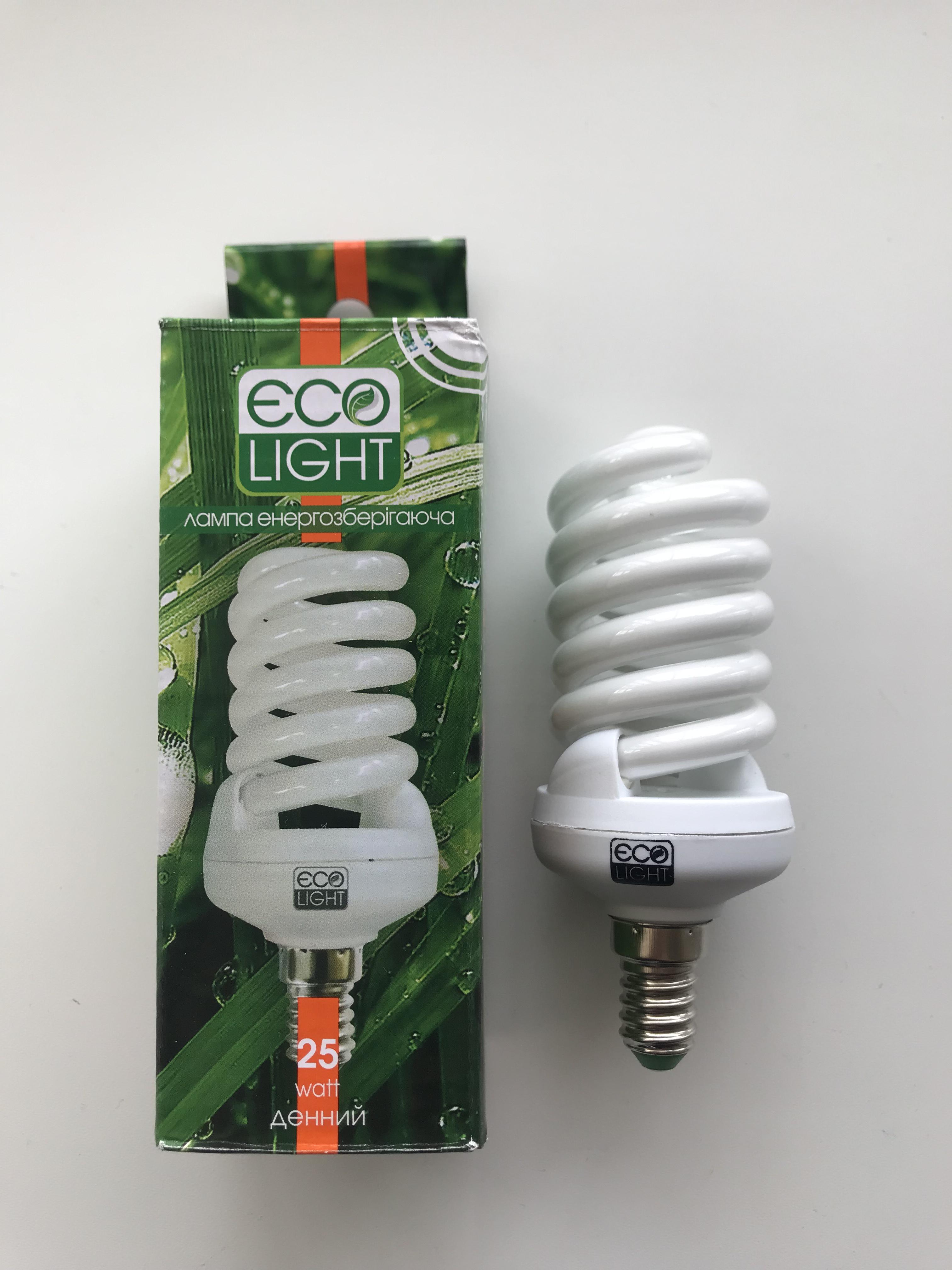 Лампа енергозберігаюча Eco Light 25W 25 Вт E14 4000К Біле нейтральне денне світло (24915894) - фото 10 Лампа енергозберігаюча Eco Light 25W 25 Вт E14 4000К Біле нейтральне денне світло (24915894) - фото 10