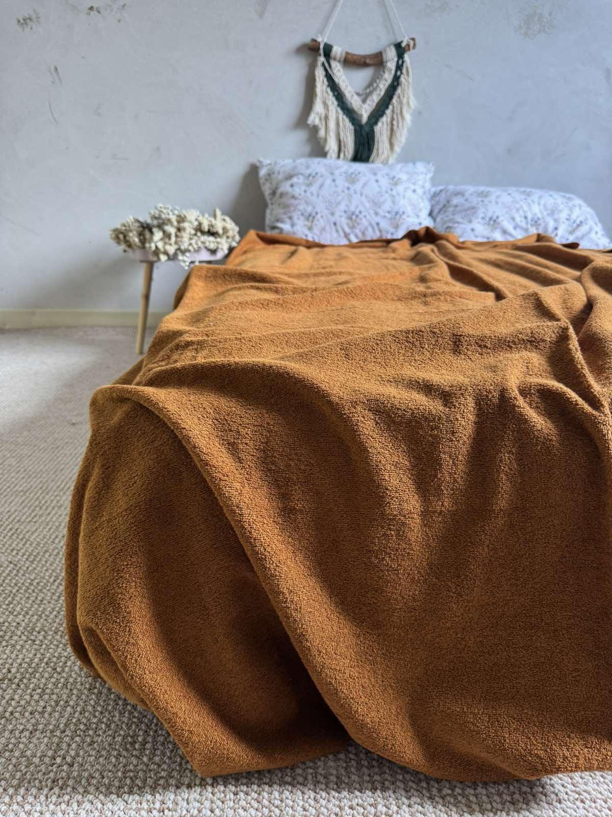 Простынь-покрывало махровое ZEINTEX MADEIRA охры хлопковое 150х220 см (26989505) - фото 4 Простынь-покрывало махровое ZEINTEX MADEIRA охры хлопковое 150х220 см (26989505) - фото 4