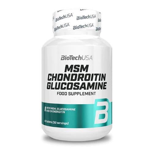 Хондропротектор BioTechUSA MSM Chondroitin Glucosamine глюкозамин 1200 мг хондроитин и MSM 60 табл.