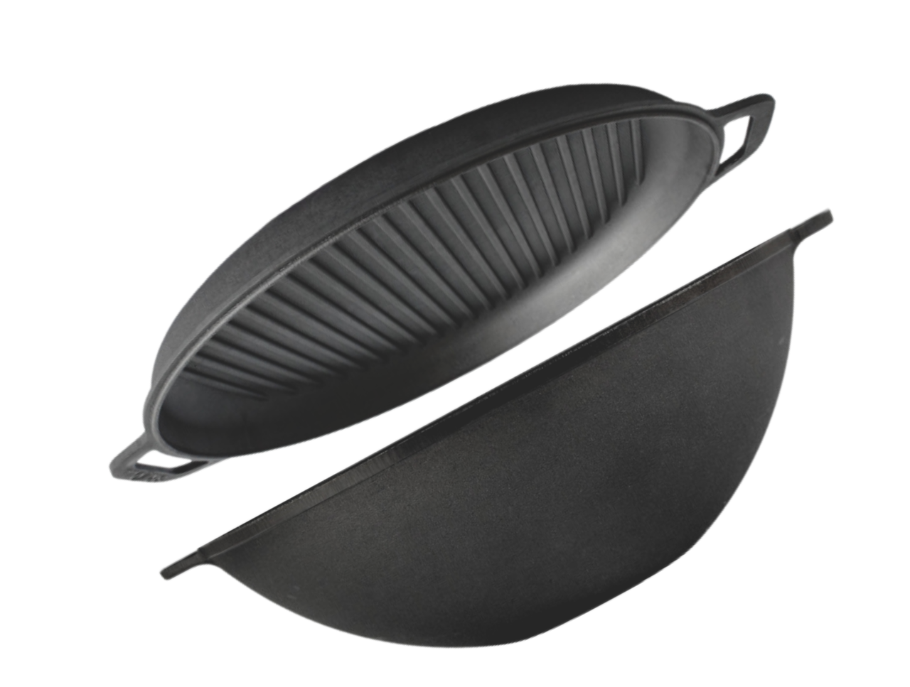 Сковорода-WOK чугунная Brizoll с крышкой-сковородой-гриль 8 л (32550897)