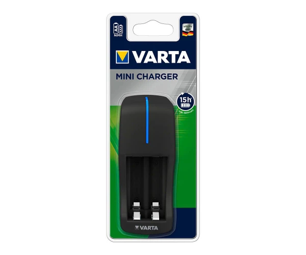 Пристрій мережевий зарядний Varta Mini Charger для акумуляторних батарейок типу AA AAA NiMh Black