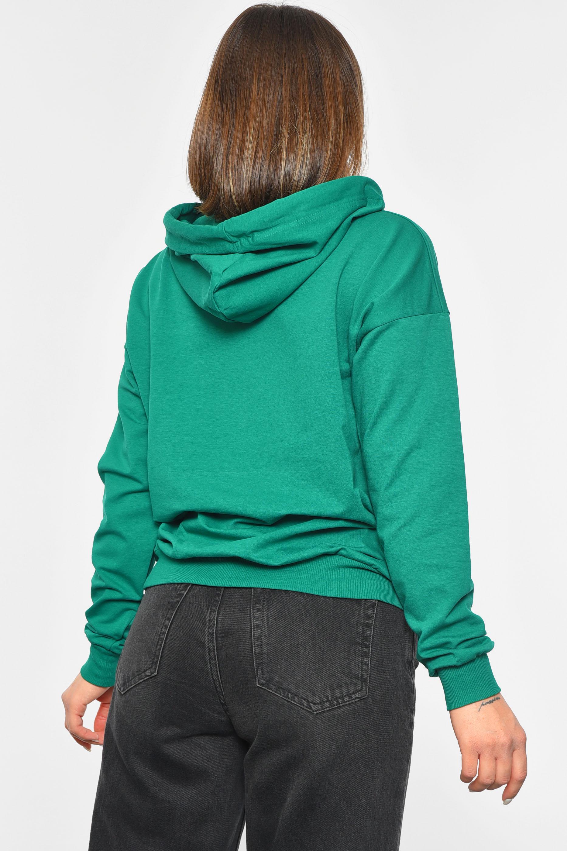 Худи женское L Зеленый (189905) - фото 3 Худи женское L Зеленый (189905) - фото 3