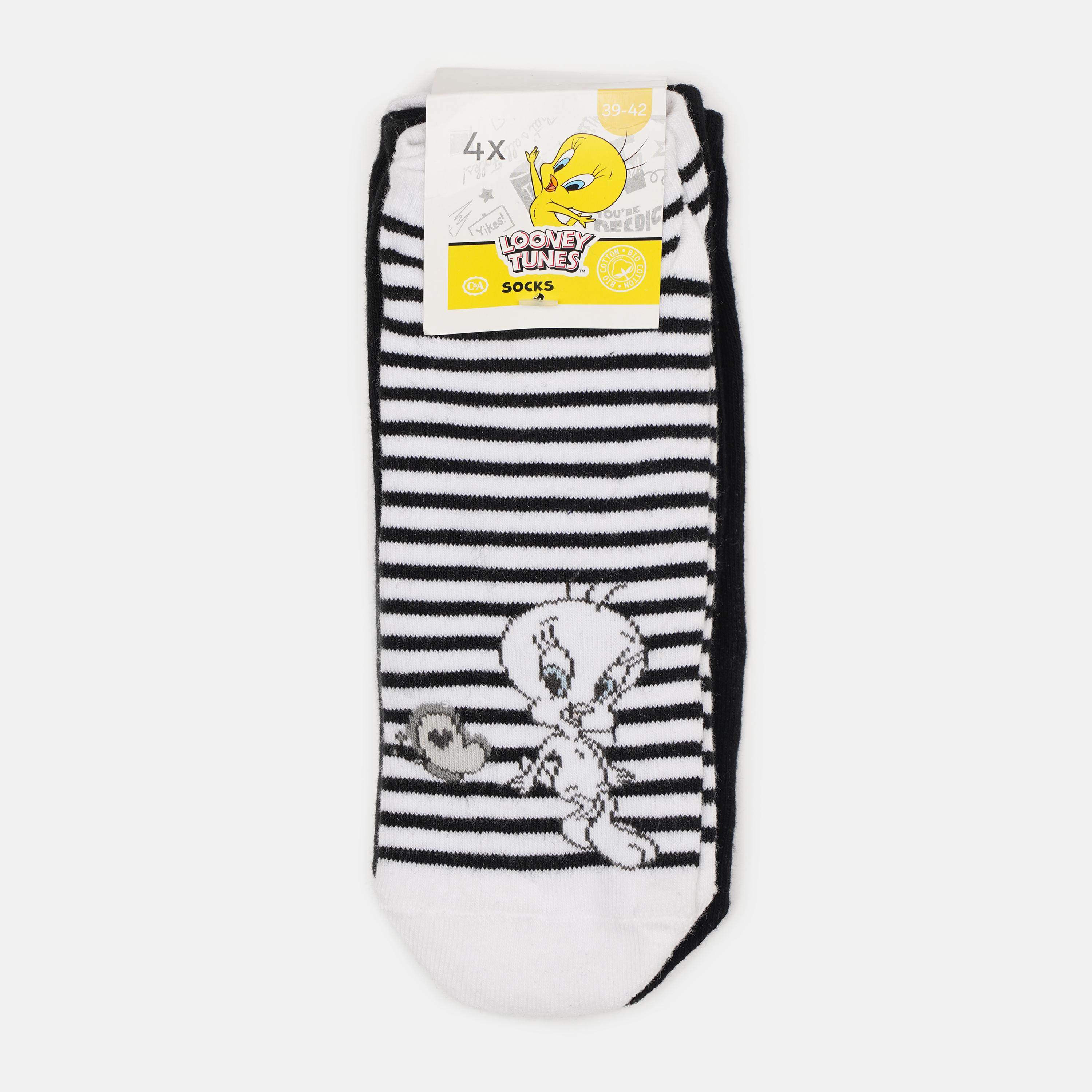 Шкарпетки C&A р. 35-38 4 шт. Білий/Чорний (2242779840607)