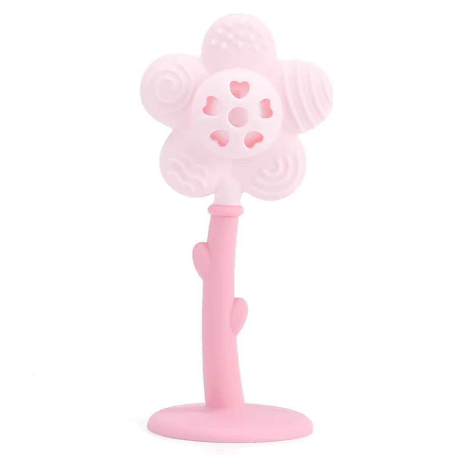 Погремушка-прорезыватель на присоске Mommy Bag Цветочек Розовый (143945)