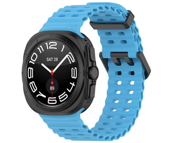 Ремешок Ocean Band Sport для Samsung Galaxy Watch Ultra Голубой