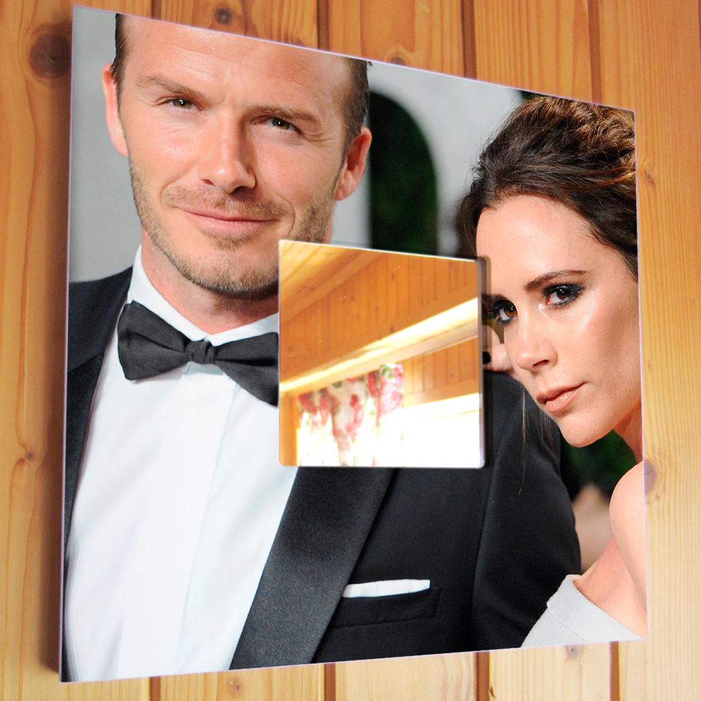 Зеркало декоративное Дэвид и Виктория Бекхэмы 260х260 мм (M03097)