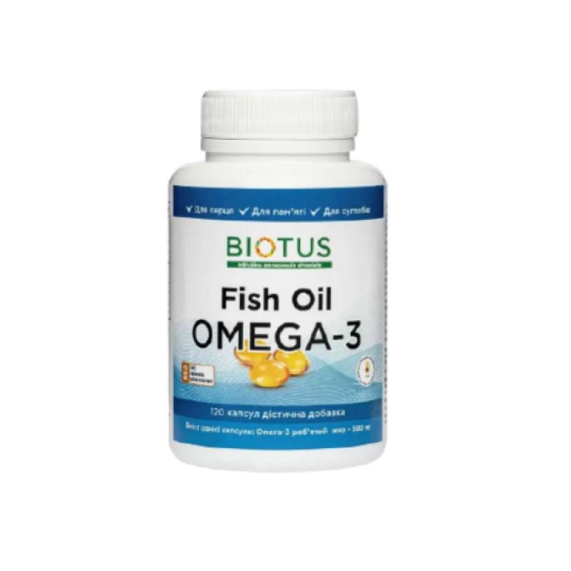 Риб'ячий жир Biotus Omega-3 Fish Oil 120 капс. (BIO-530029) - фото 1