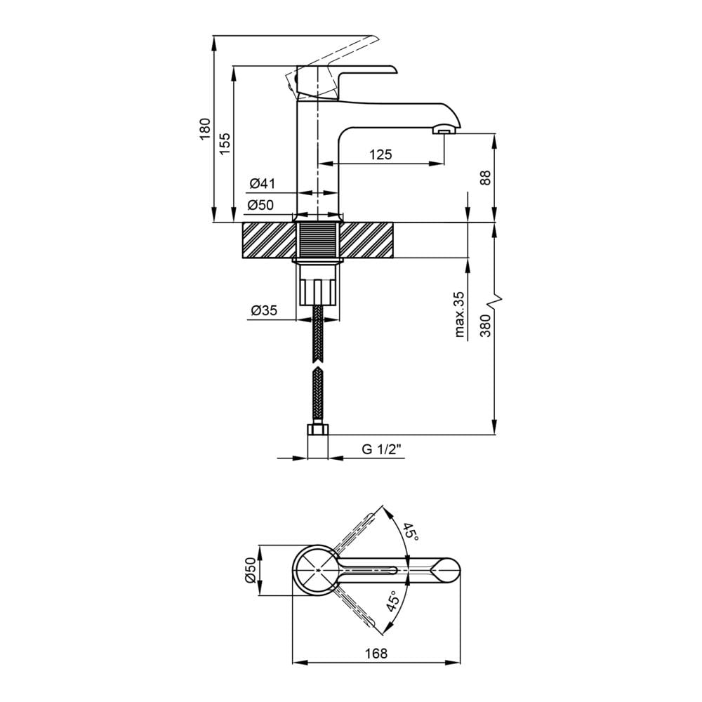 Змішувач для раковини Qtap Grand BCR 001F (QTGRABCR001F) - фото 2