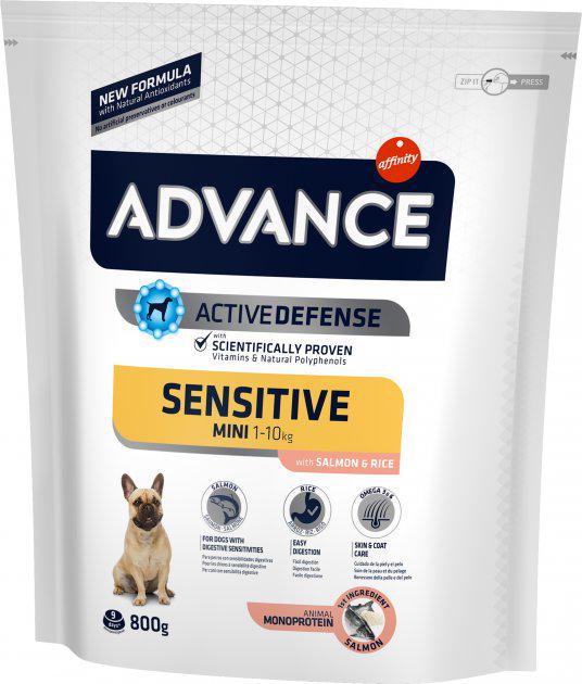 Корм сухой для собак Advance Dog mini Sensitive Salmon & Rice 800 г (921514)