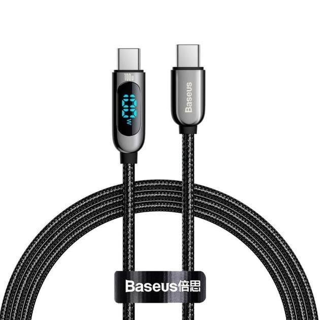 Кабель Baseus Type-C PD 100w Fast Charge с дисплеем 1 м Black (25397402)