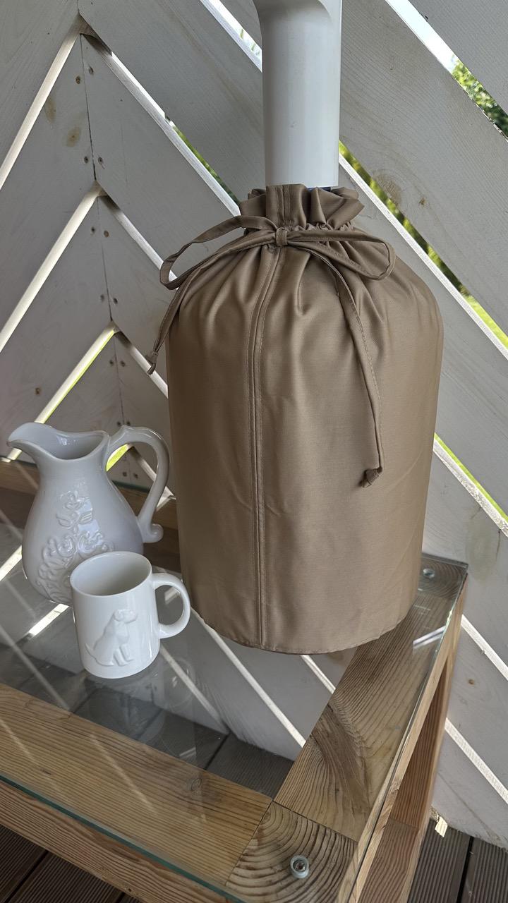 Чохол текстильний котоновий однотоний на пластиковий бутль 19 л Бежевий - фото 2 Чохол текстильний котоновий однотоний на пластиковий бутль 19 л Бежевий - фото 2