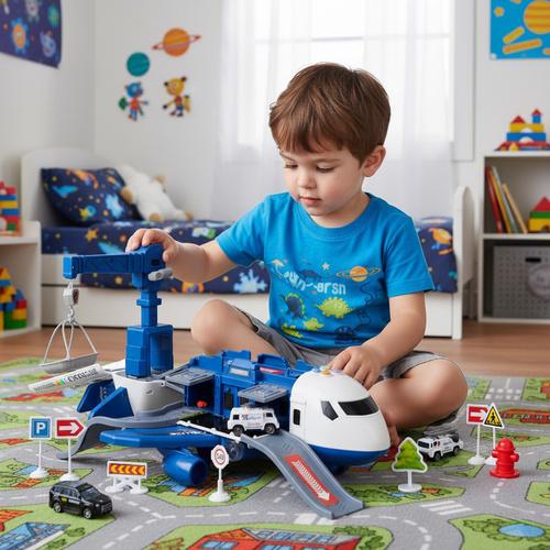 Літак поліцейський для дітей/складне інтерактивне паркування/4 машини - фото 15 Літак поліцейський для дітей/складне інтерактивне паркування/4 машини - фото 15