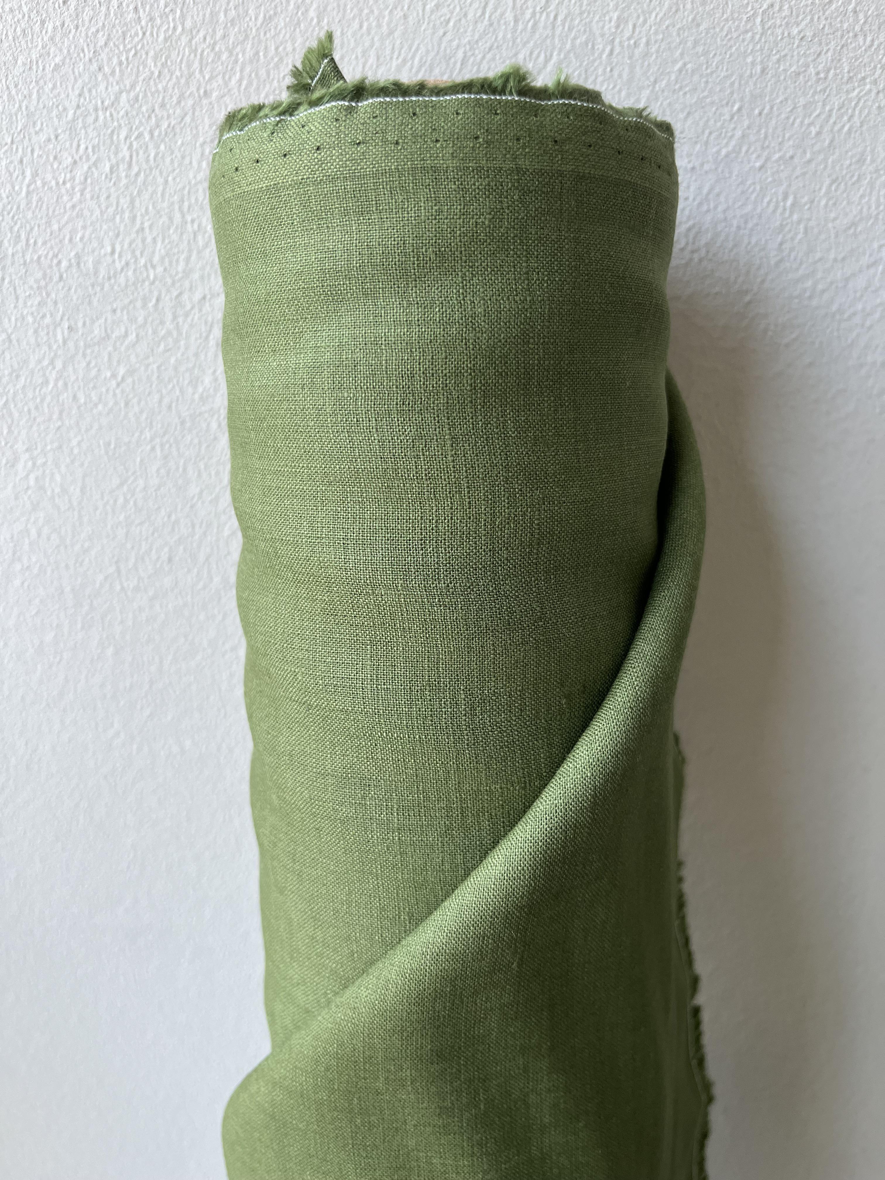 Ткань LINEN PLUS льняная 143 см 372 Зеленый - фото 2 Ткань LINEN PLUS льняная 143 см 372 Зеленый - фото 2