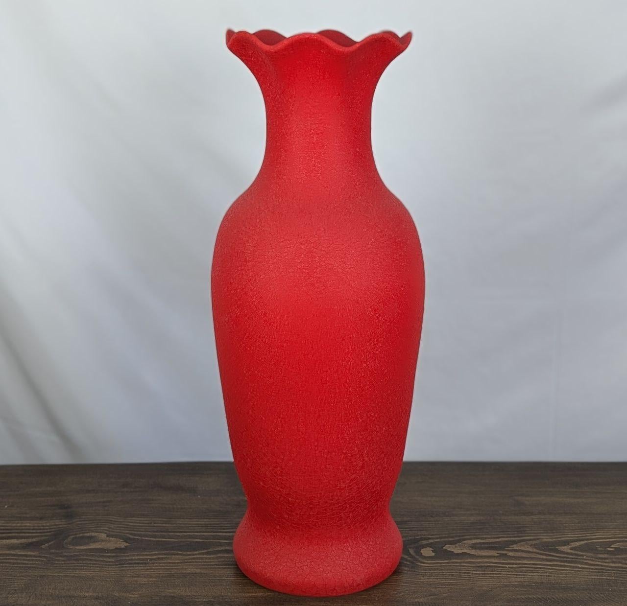 Ваза Nana Ceramics напольная высокая Елена шелк 60 см Красный