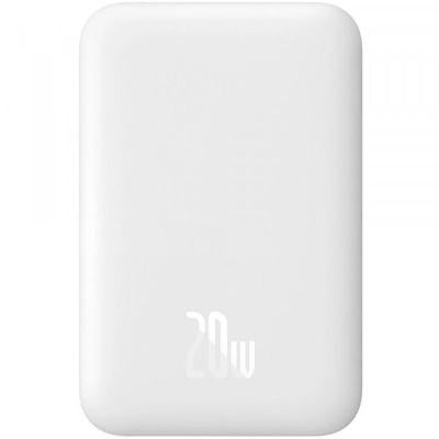 Повербанк BASEUS Magnetic Wireless Mini Air Qi-15W 6000 mAh White (6932172641429)