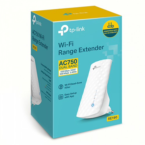 Усилитель Wi-Fi сигнала TP-Link RE190 802,11b g/n 2,4/5ГГц AC750 1хFE LAN (562639) - фото 4