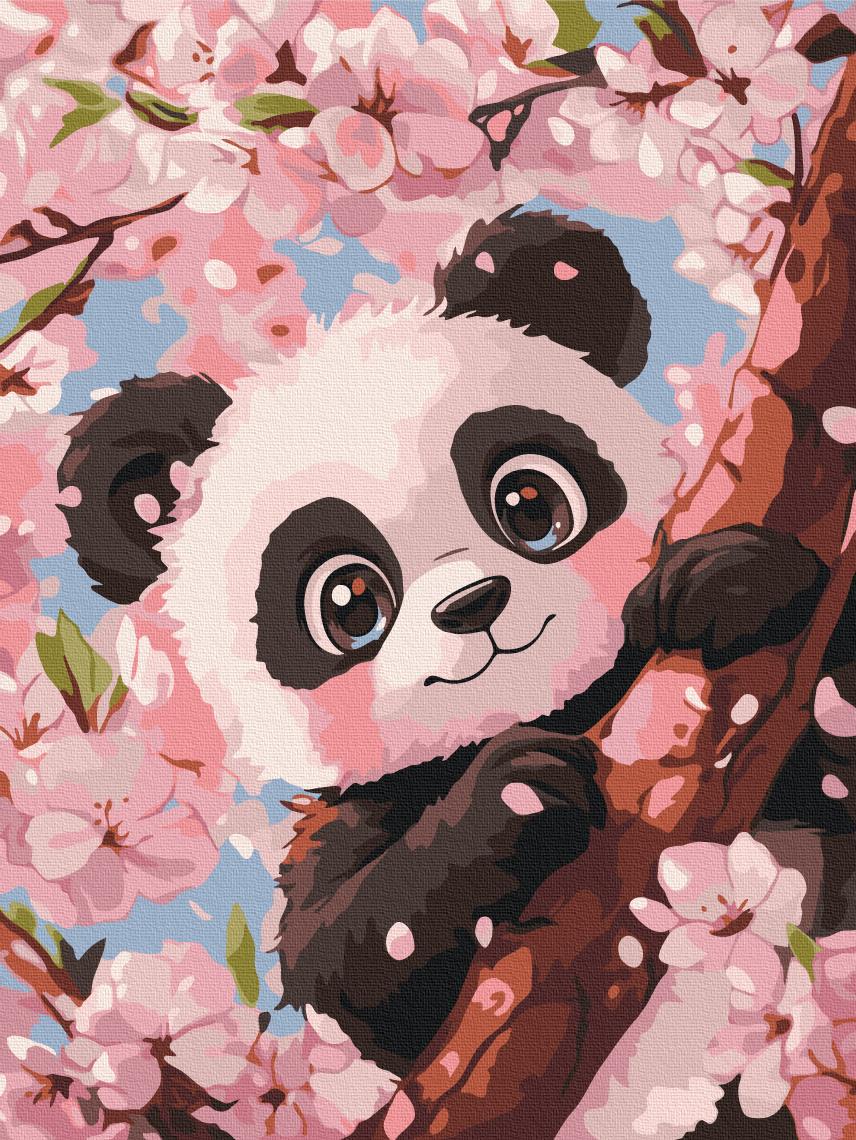 Картина по номерам Brushme Милая панда 30x40 см (KBS0181)