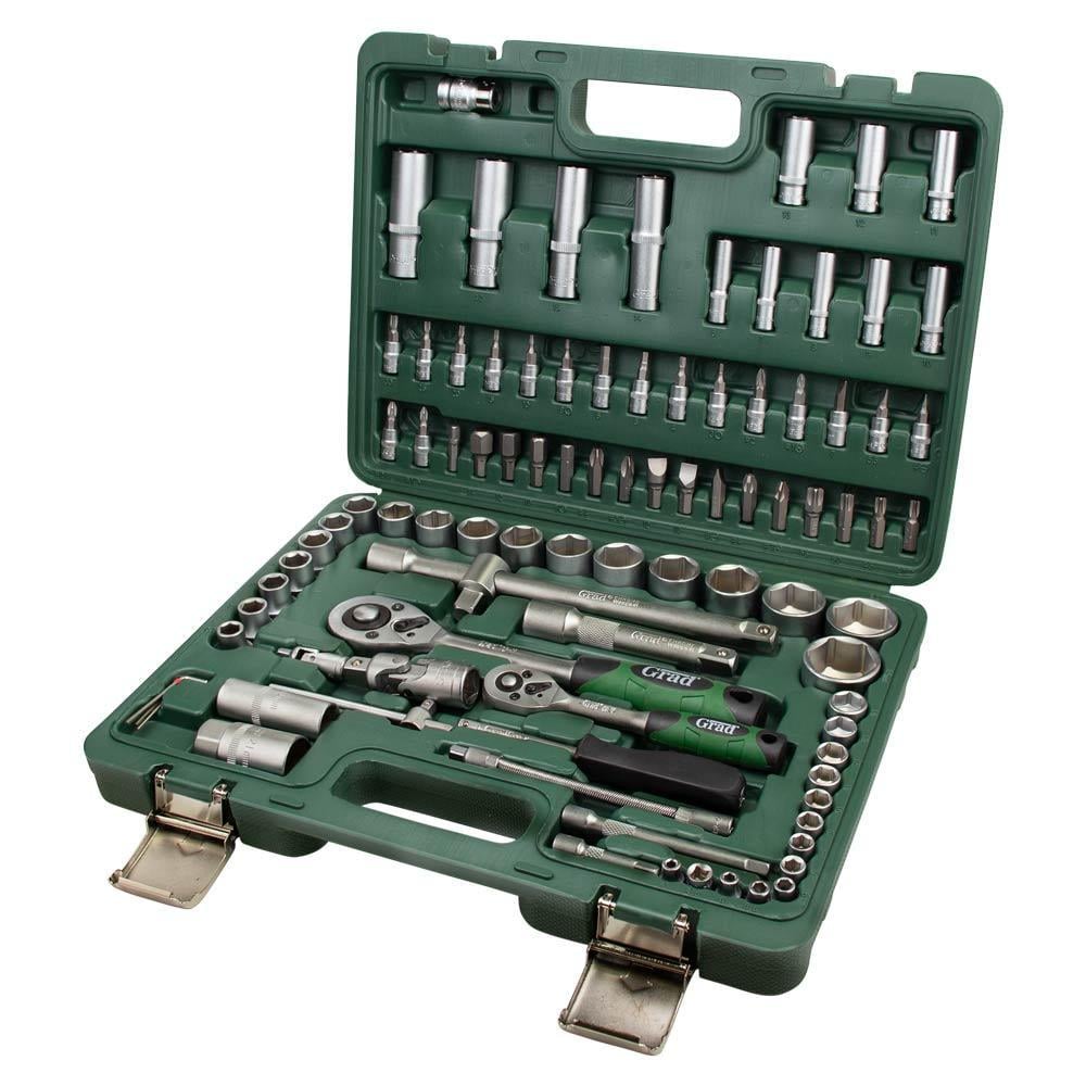 Набор насадок торцевых и бит Grad 1/4" 1/2" 94 шт. (6004265)