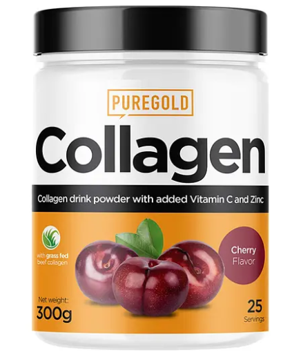 Комплекс Коллаген с витамином С и цинком PureGold Collagen Вишня 300 г Комплекс Коллаген с витамином С и цинком PureGold Collagen Вишня 300 г