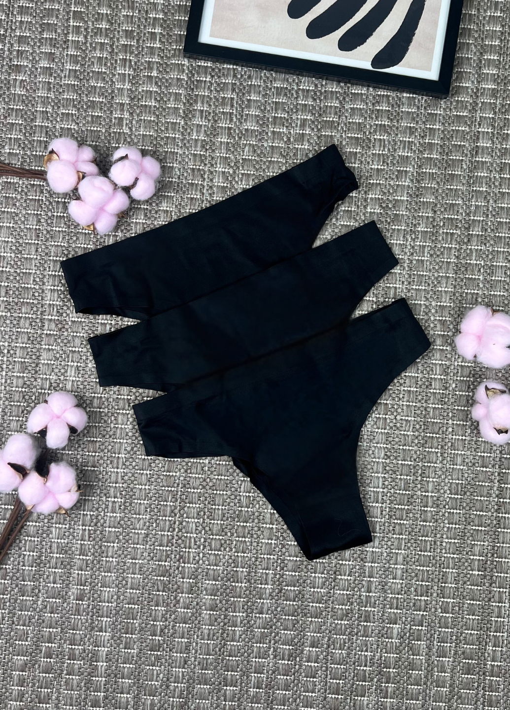 Трусы бразилианы бесшовные однотонные женские на каждый день комфортная посадка 3 шт. S Черный (NB55012/S) Трусы бразилианы бесшовные однотонные женские на каждый день комфортная посадка 3 шт. S Черный (NB55012/S)