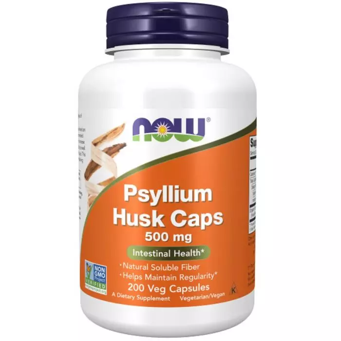Подорожник Now Foods Psyllium Husks 500 мг 200 вегетарианских капсул (NF5970)
