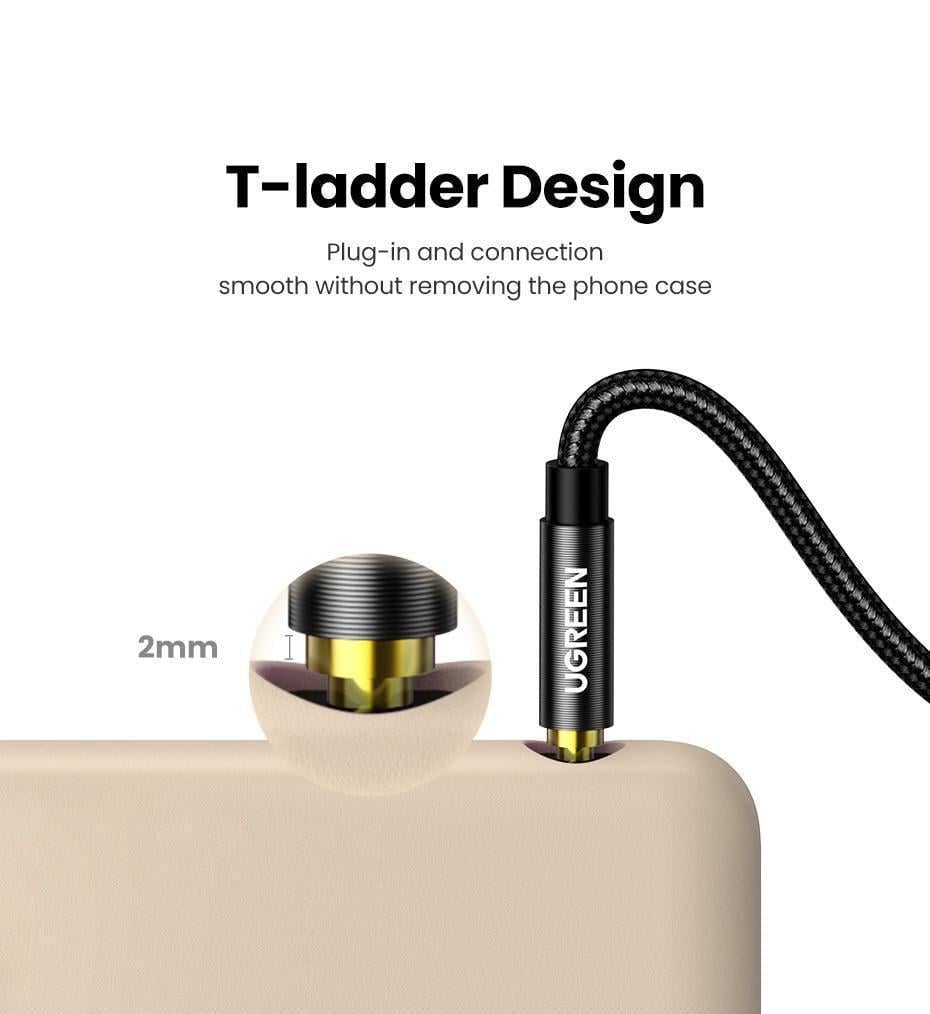 Кабель AUX Ugreen 3.5 мм 2 м Синій (10687) - фото 3