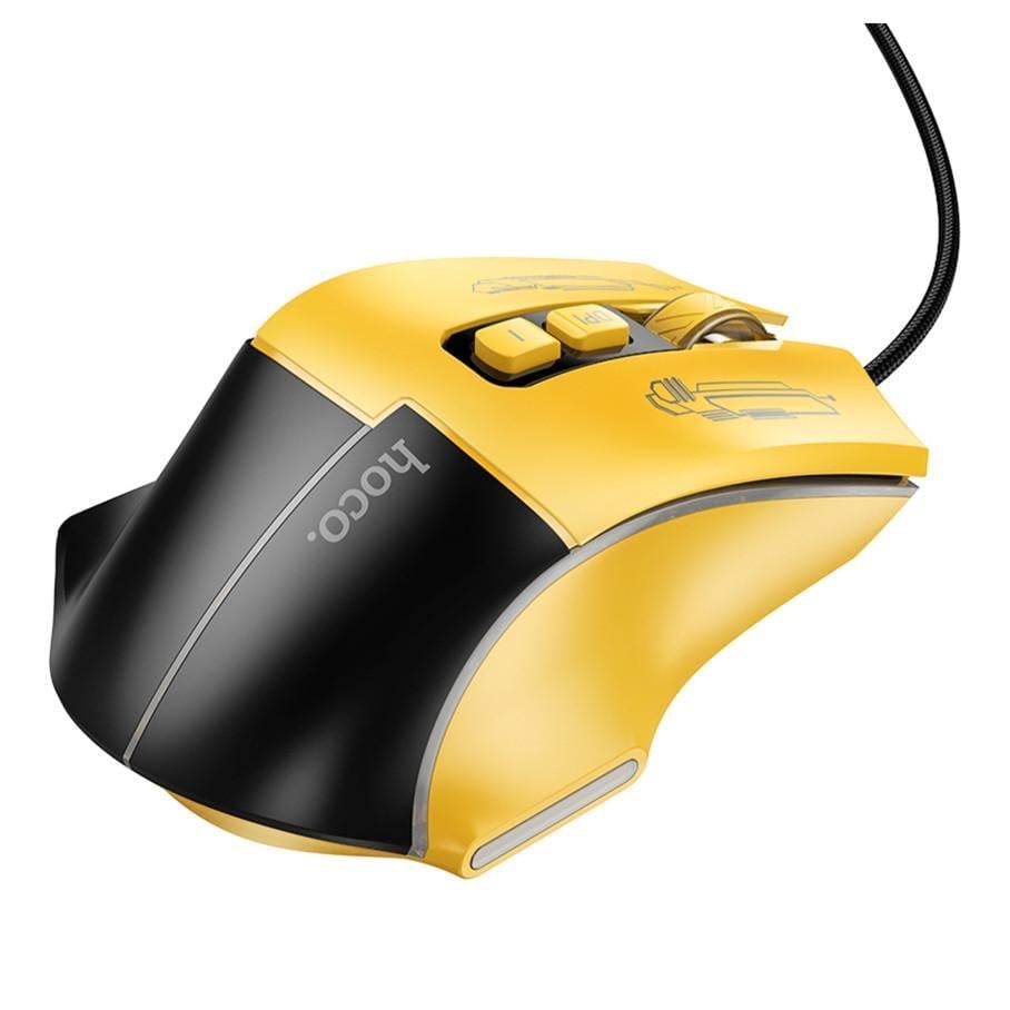 Компьютерная мышка игровая Hoco GM31 Overlord Luminous USB Черно-желтый (3001624126)