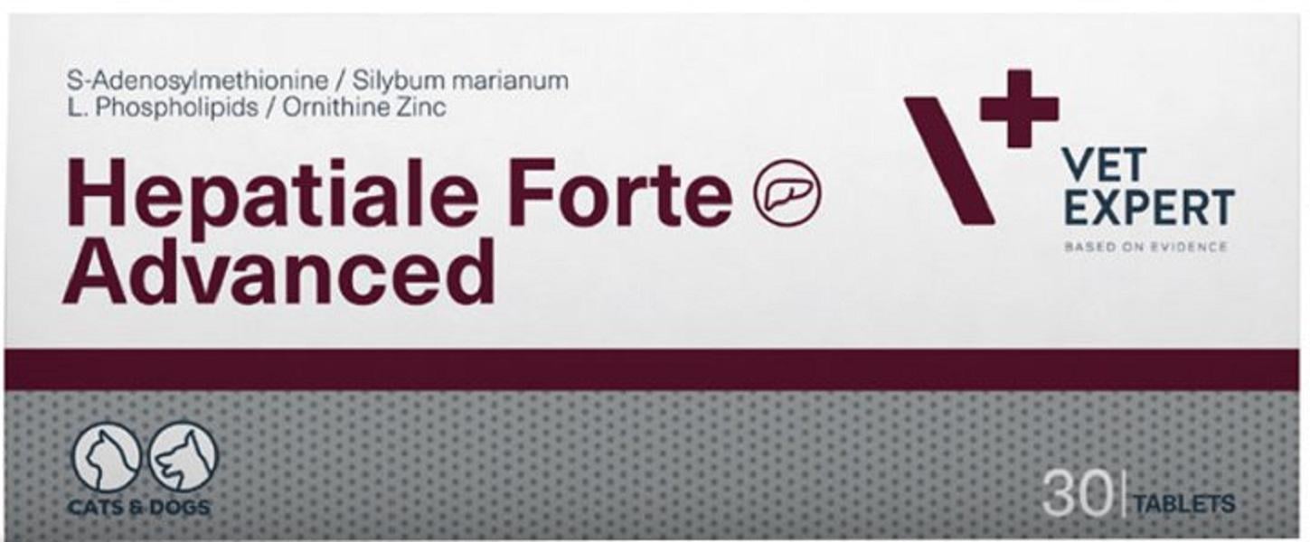 Добавка пищевая VetExpert Hepatiale Forte Advanced для поддержки и защиты функций печени у кошек и собак 30 таб. (5902768346169)