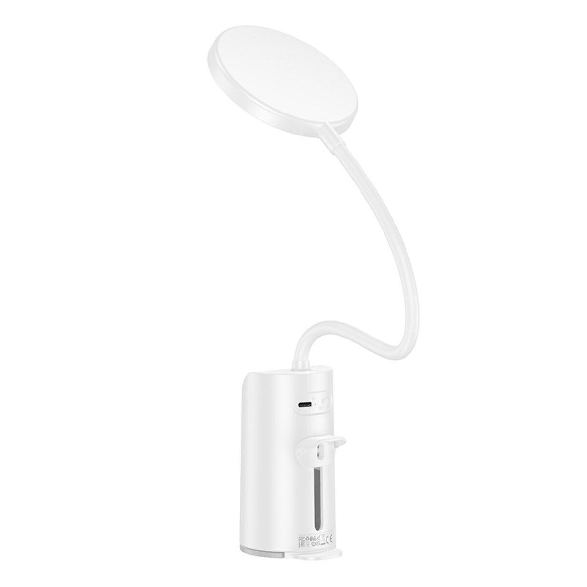 Настільна лампа бездротова Hoco HX10 Clip table lamp на гнучкій ніжці 1200 mAh White (6942007646628) - фото 3 Настільна лампа бездротова Hoco HX10 Clip table lamp на гнучкій ніжці 1200 mAh White (6942007646628) - фото 3