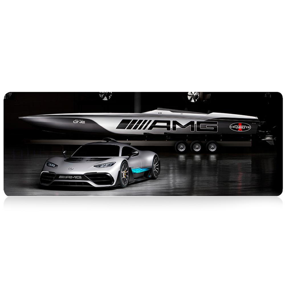 Килимок тканинний Mercedes-AMG з прошивкою 2х300x700 мм Сірий (YUT_V7834)