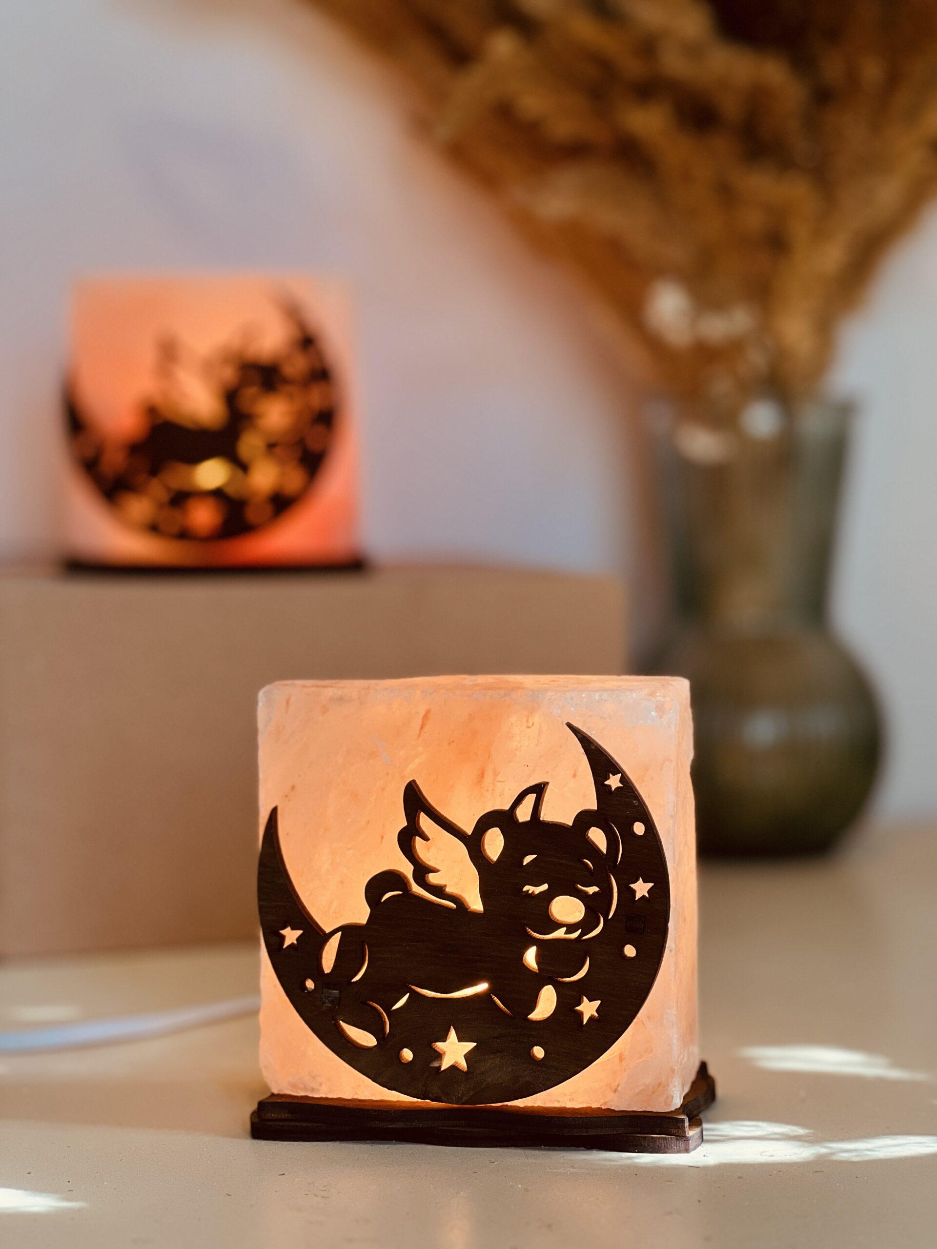 Соляная лампа декоративная Himalayan Мишка с крыльями 1 кг (29903055)