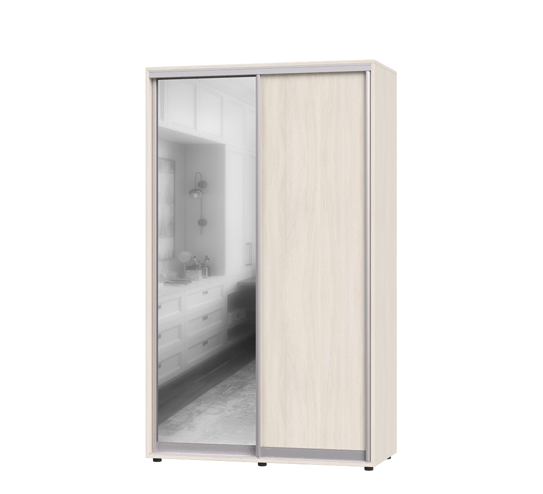 Шкаф-купе двухдверный Эверест ШК-01 120х60х220 см Дуб Молочный (06835)