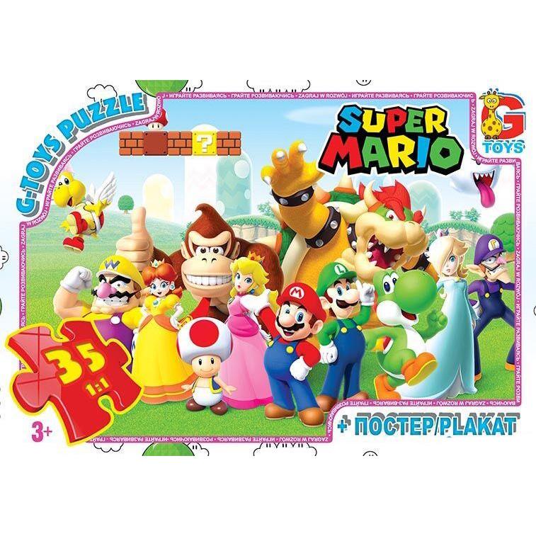 Пазлы детские картонные G-Toys Марио 35 эл. (IP-177-P-677)