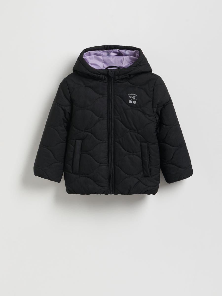 Куртка дитяча демісезонна стьобана для дівчинки Reserved 80 см Чорний (26061706A)