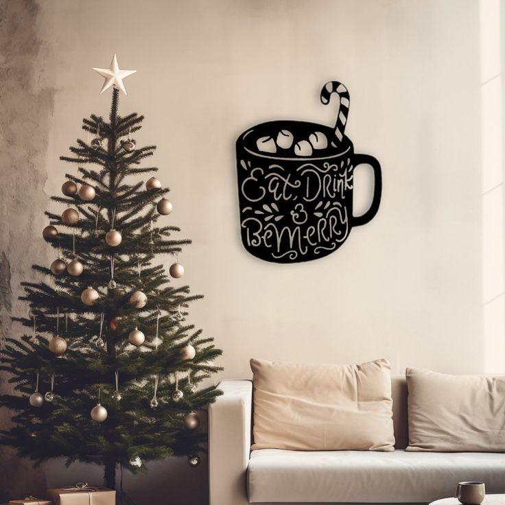 Панно картина новогодняя деревянная GreenDecor 150х121 см